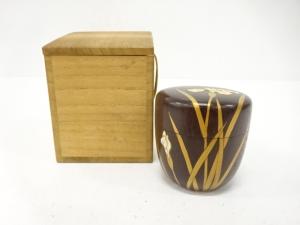 蘭　蒔絵　中棗